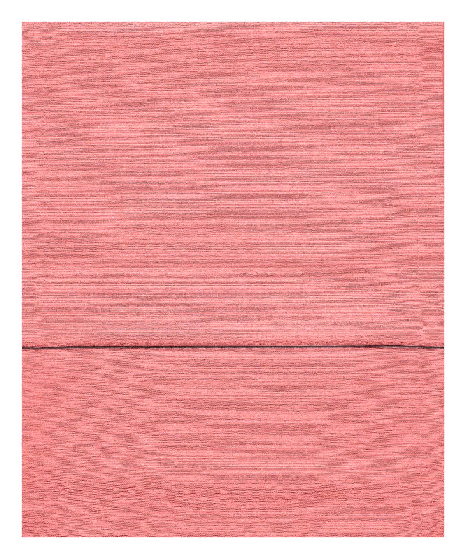 Heller, strukturierten Stoffläufer Fino in Pfirsichfarbe, frontal aufgenommen, mit einer horizontalen Falte, die die Textur des Materials betont.