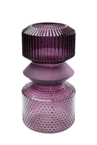 Vase Marvelous Duo Pink, mundgeblasene Glasvase in pink-violetten Farbtönen mit einzigartiger, handgefertigter Gestaltung.