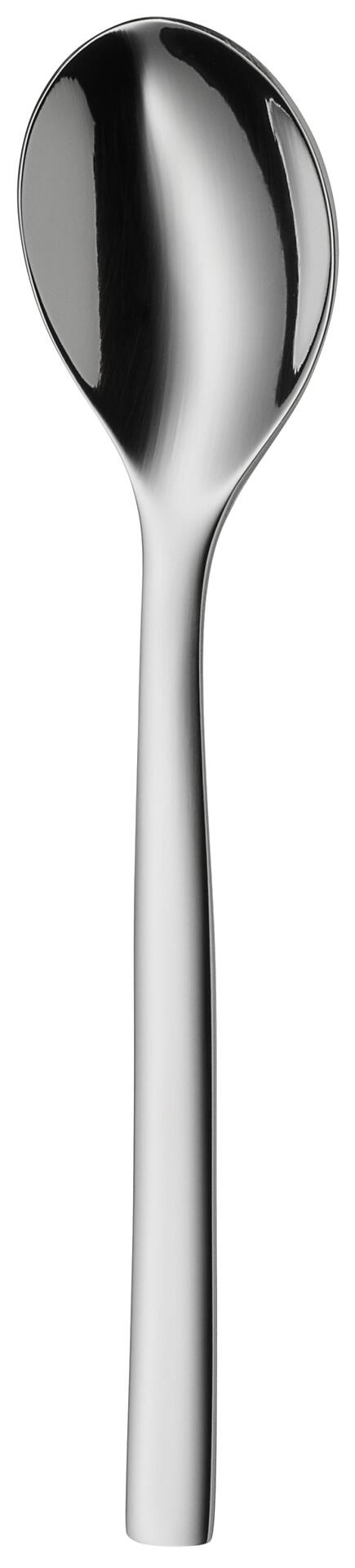 WMF Kaffeelöffel Atria, silberfarbener Esslöffel mit elegantem Stiel und tiefer, runder Schüssel, frontal abgebildet.