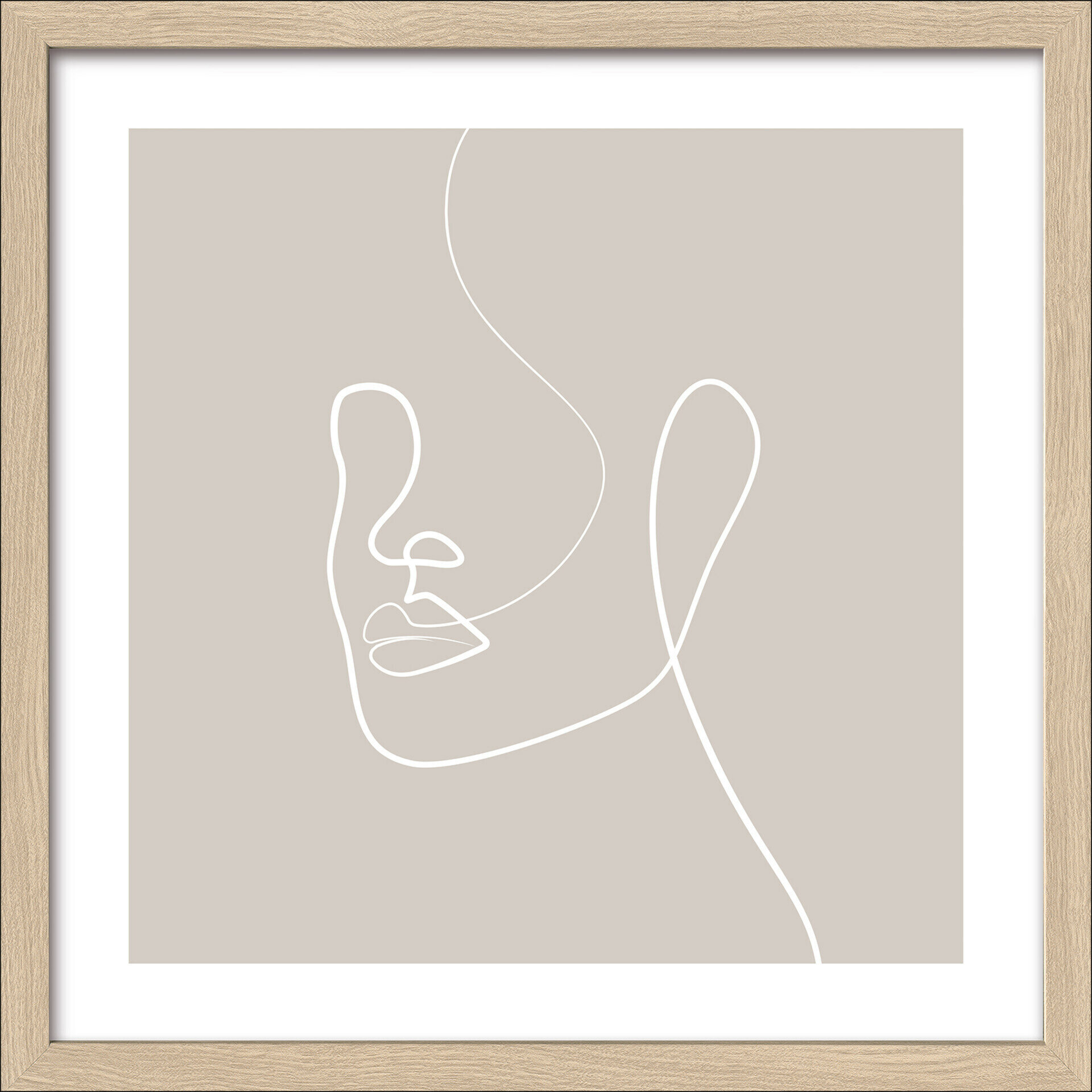 Framed-Art, Line Art Faces VIII