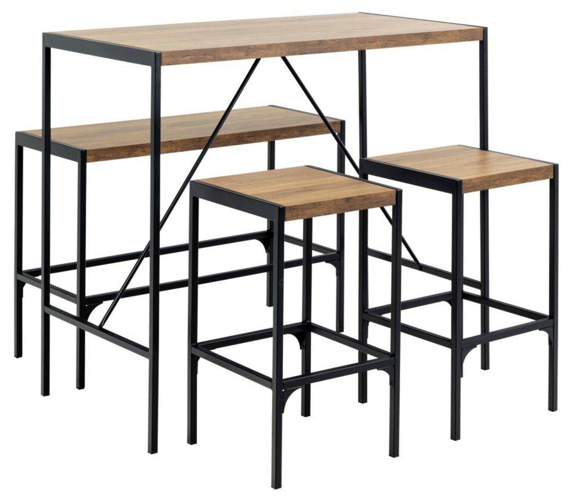 Actona Braun Bartisch, Bahamas – Naturfarben – Ca. 120X105x60cm