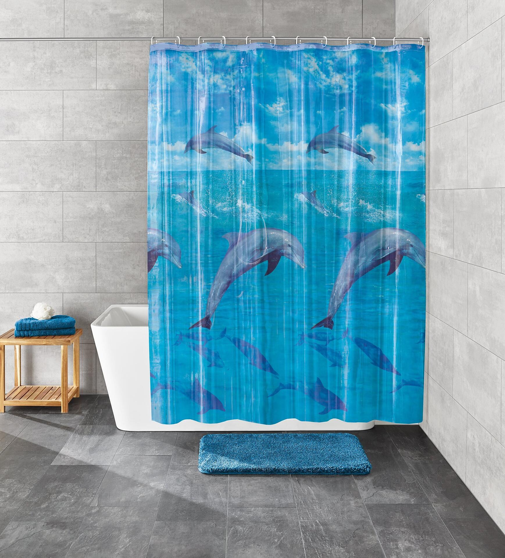 Duschvorhang PEVA, Dolphin