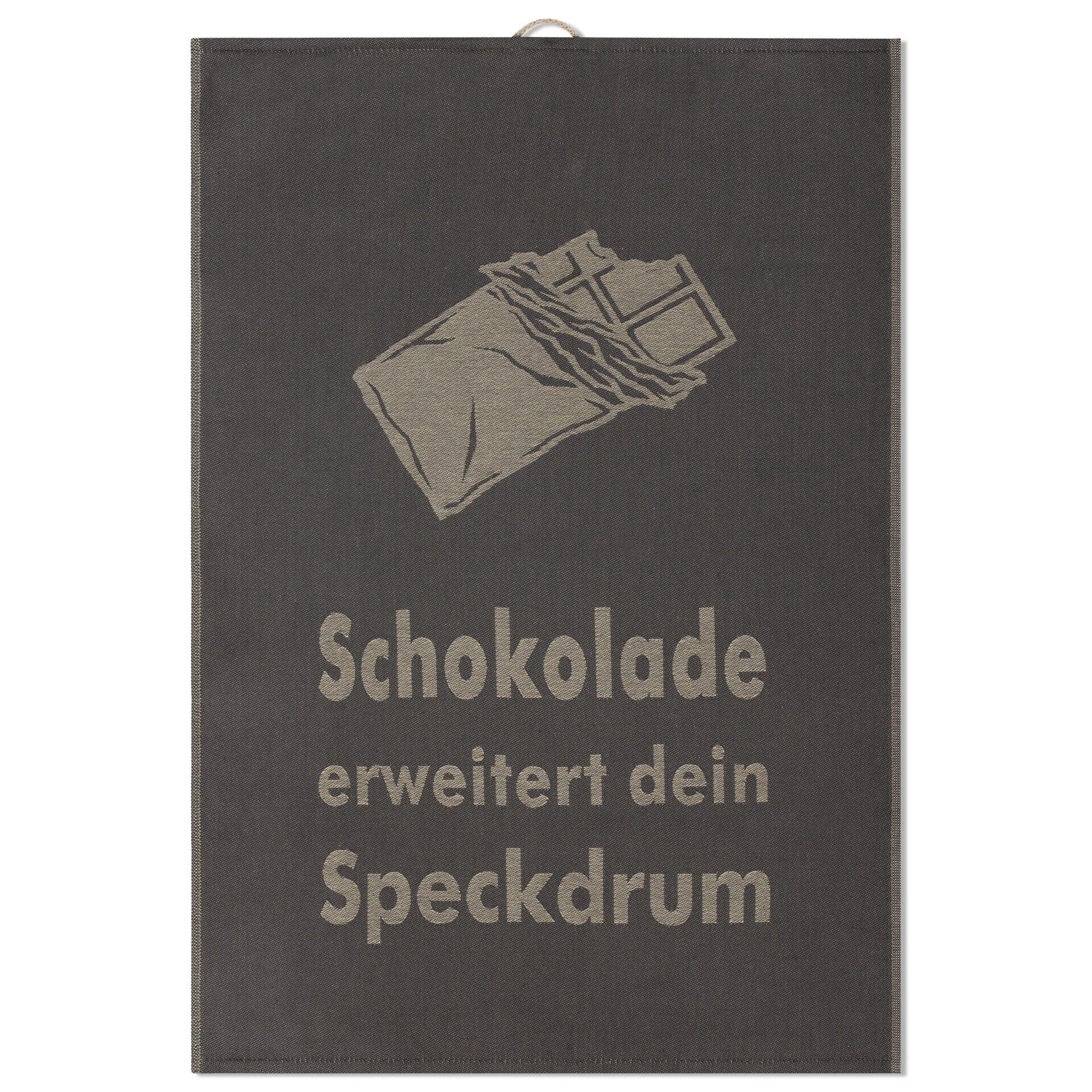 Geschirrtuch, Schokolade erweitert dein Speckdrum