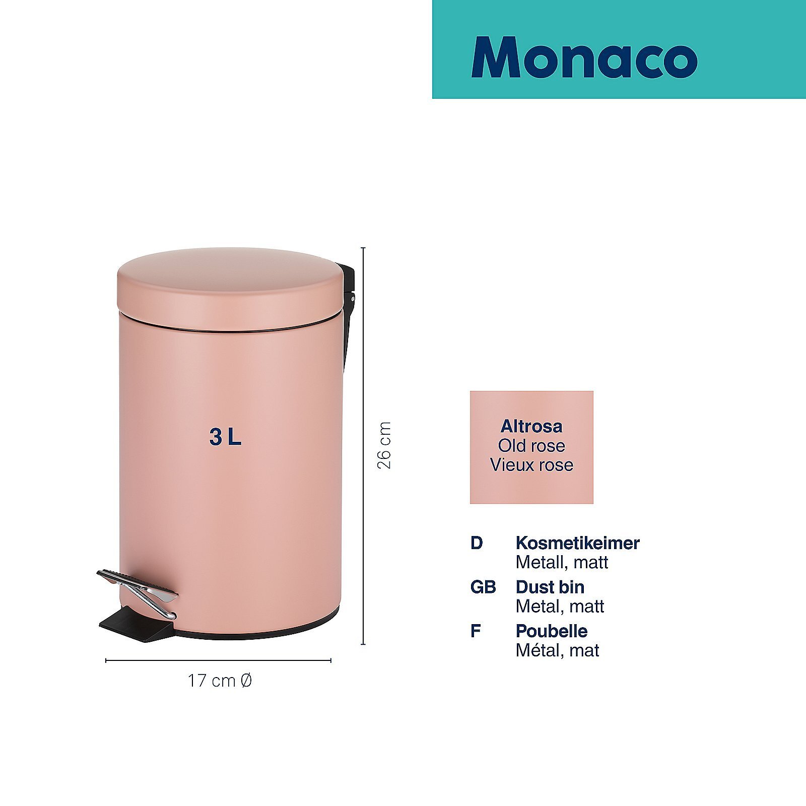 Kosmetikeimer, Monaco