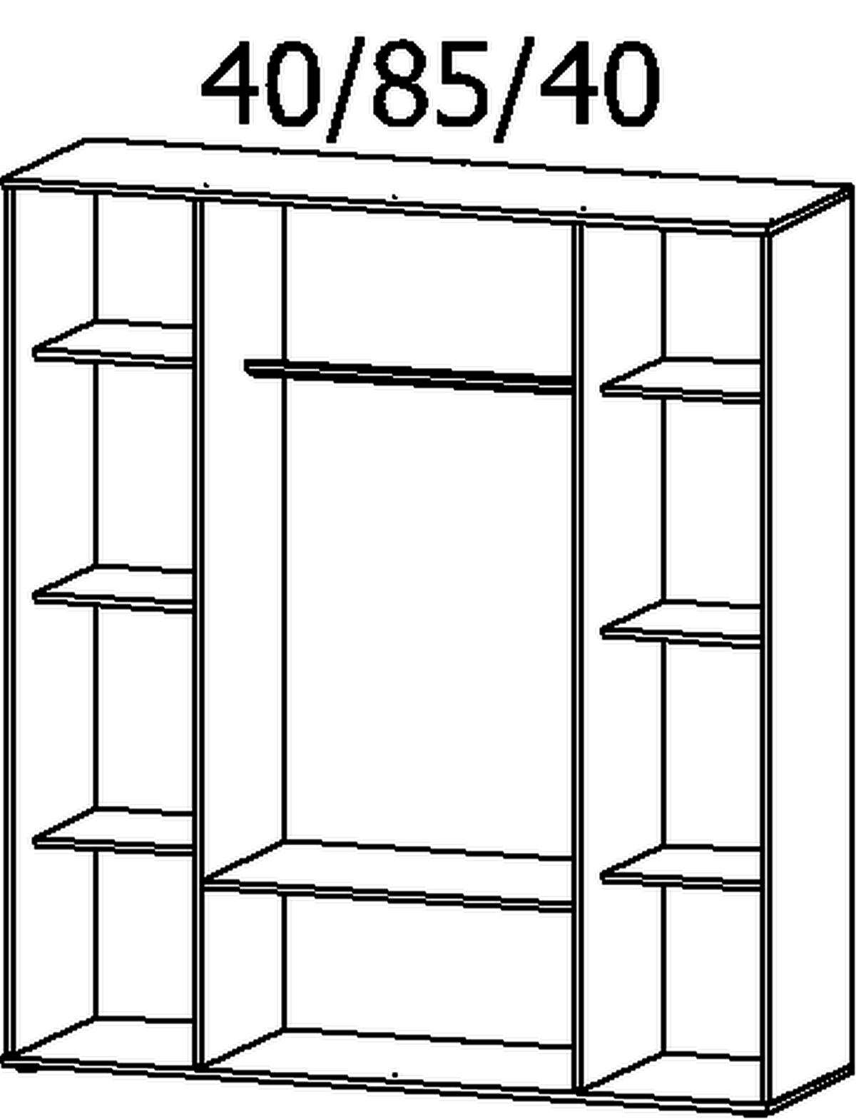 Drehtürenschrank, Twin