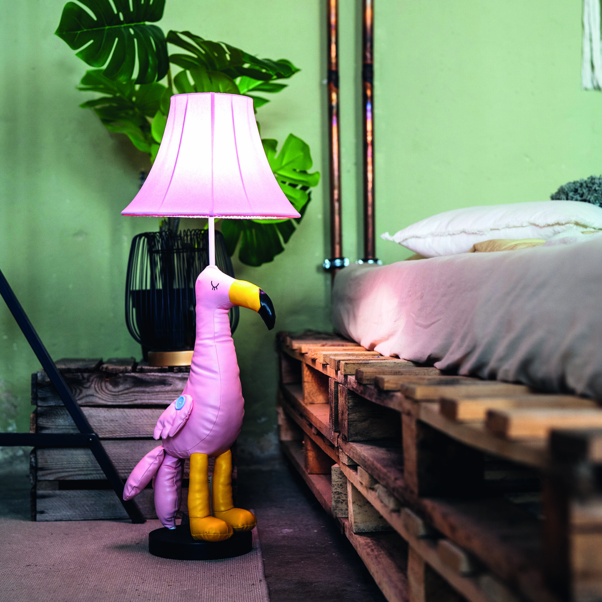 Tischleuchte, Mingo der Flamingo