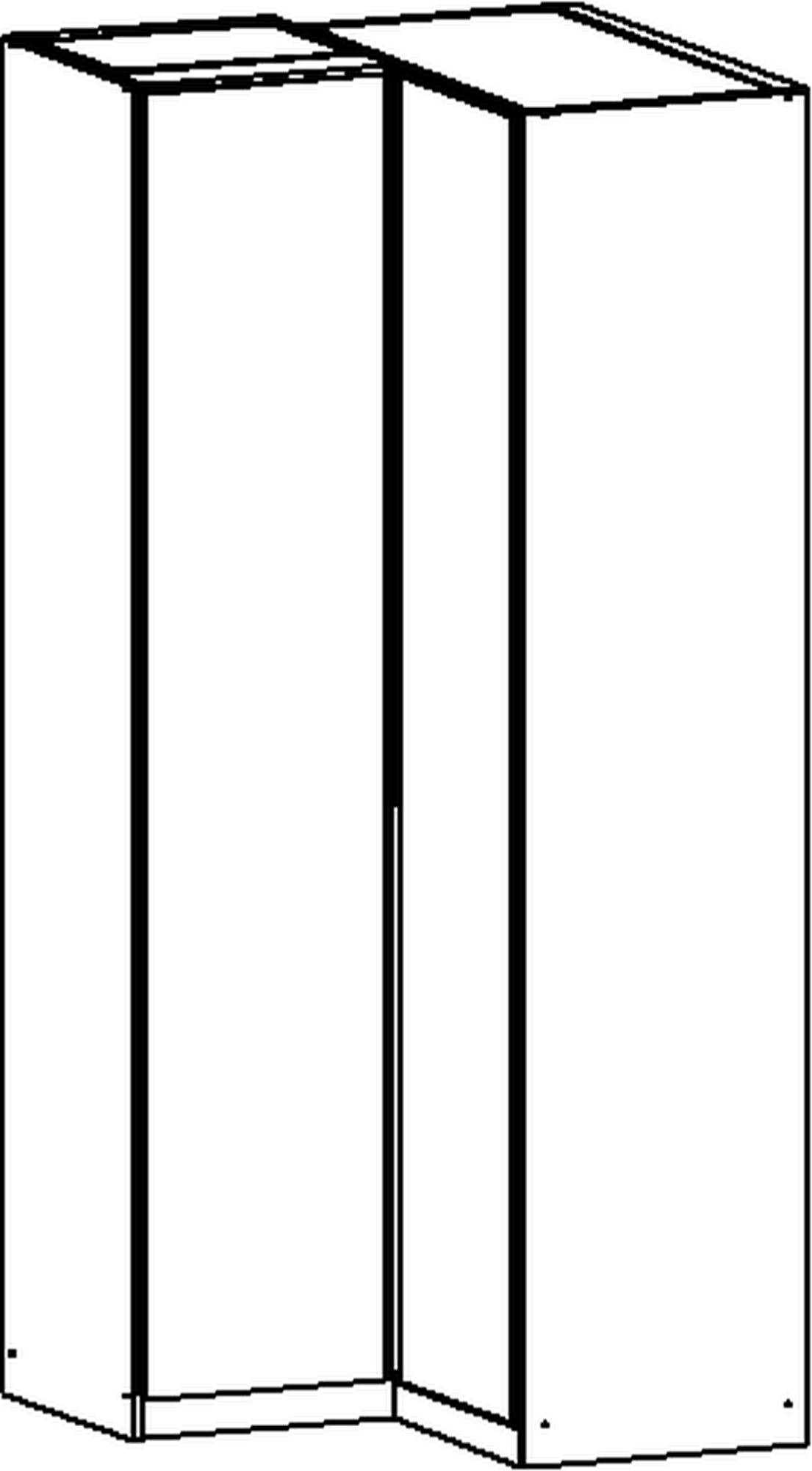 Drehtüren-Eckschrank, Alabama