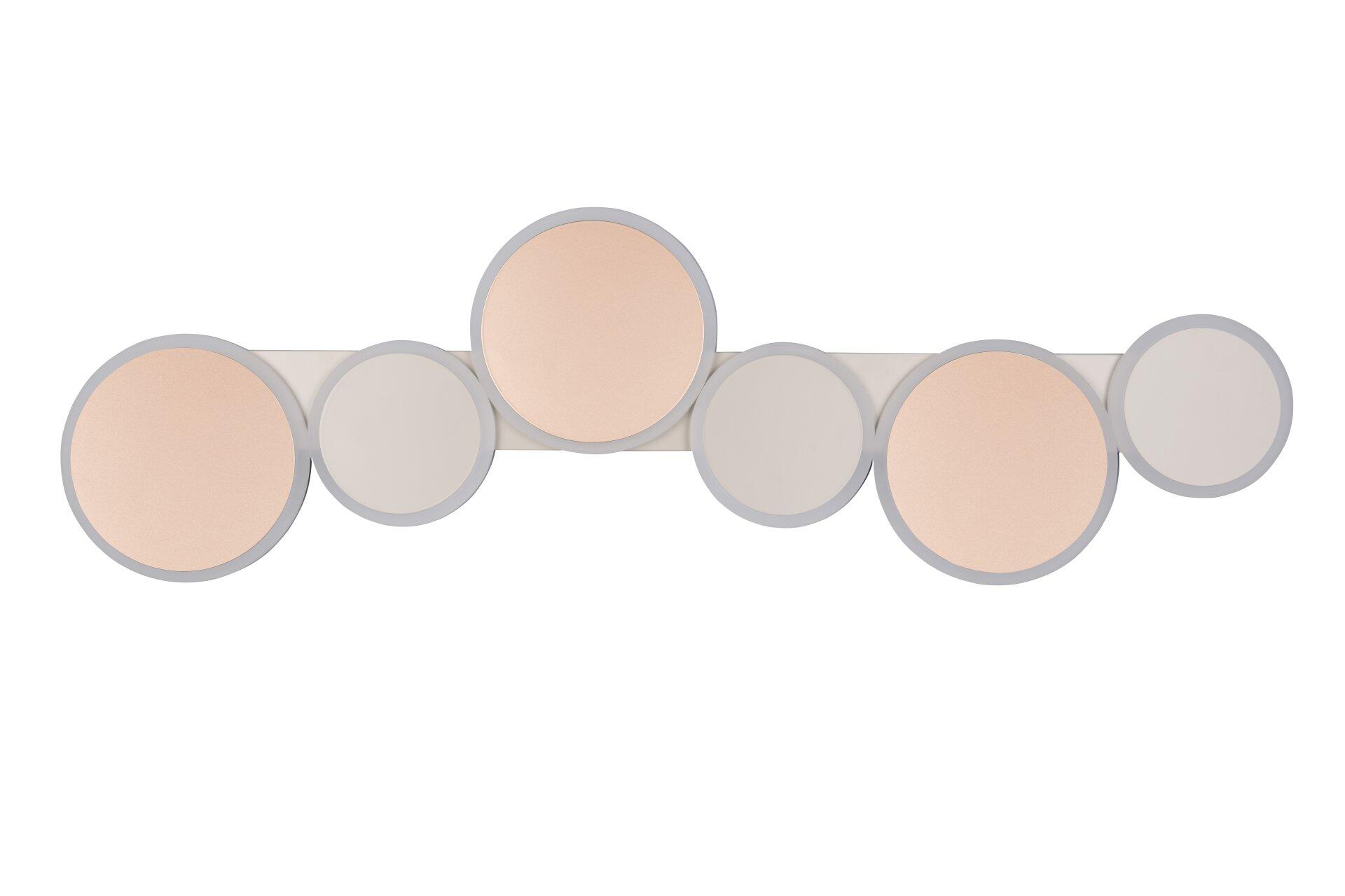 Deckenleuchte Ovela mit integrierter Beleuchtung in einem rechteckigen, hellgrauen Rahmen, die den darunterliegenden Bereich sanft und gleichmäßig ausleuchtet.