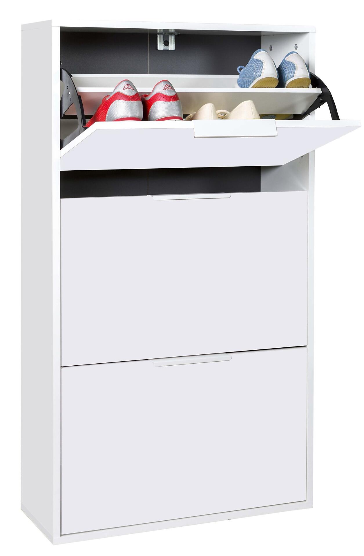 Schuhschrank, Espresso, 119,4cm Hoch