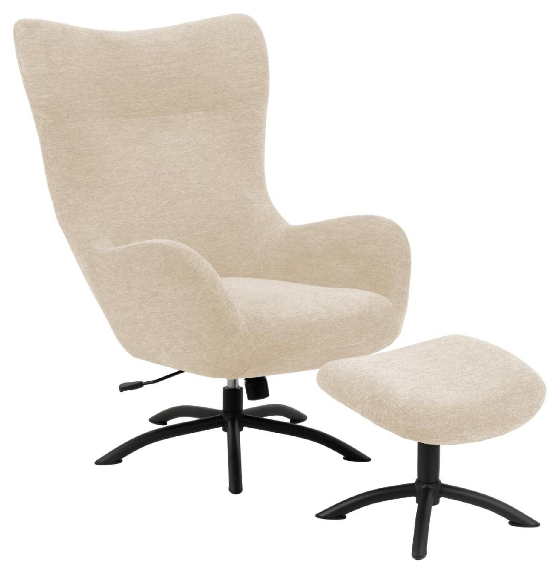 Actona Braun Recliner Mit Hocker, Talgarth – Creme – Ca. 76X105x86cm