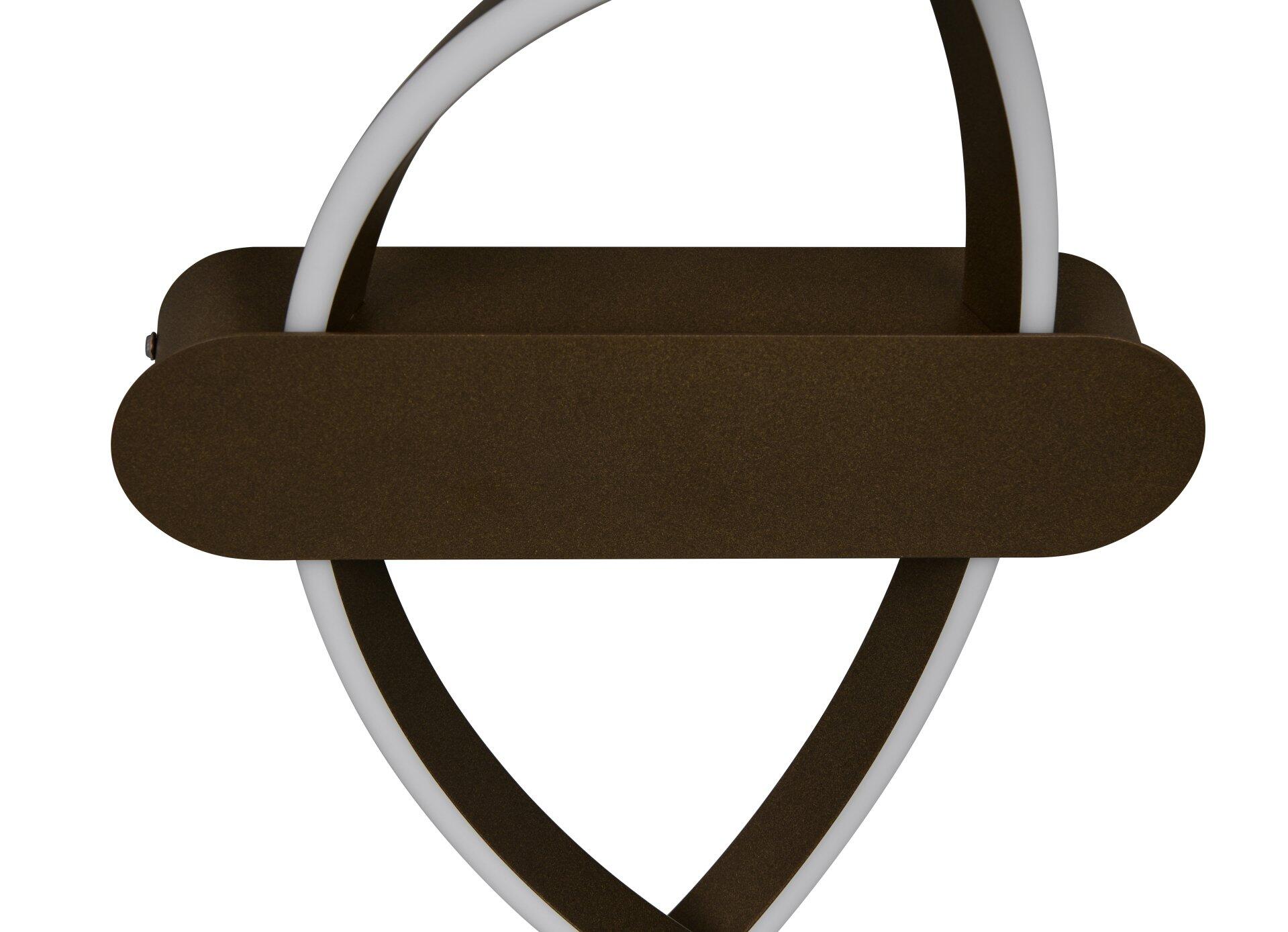 Detailaufnahme des Wandregalhalters mit zwei ineinander verschobenen, rechteckigen Tragelementen und gebogenen Metallstäben, die eine schwebende, minimalistische Optik erzeugen.