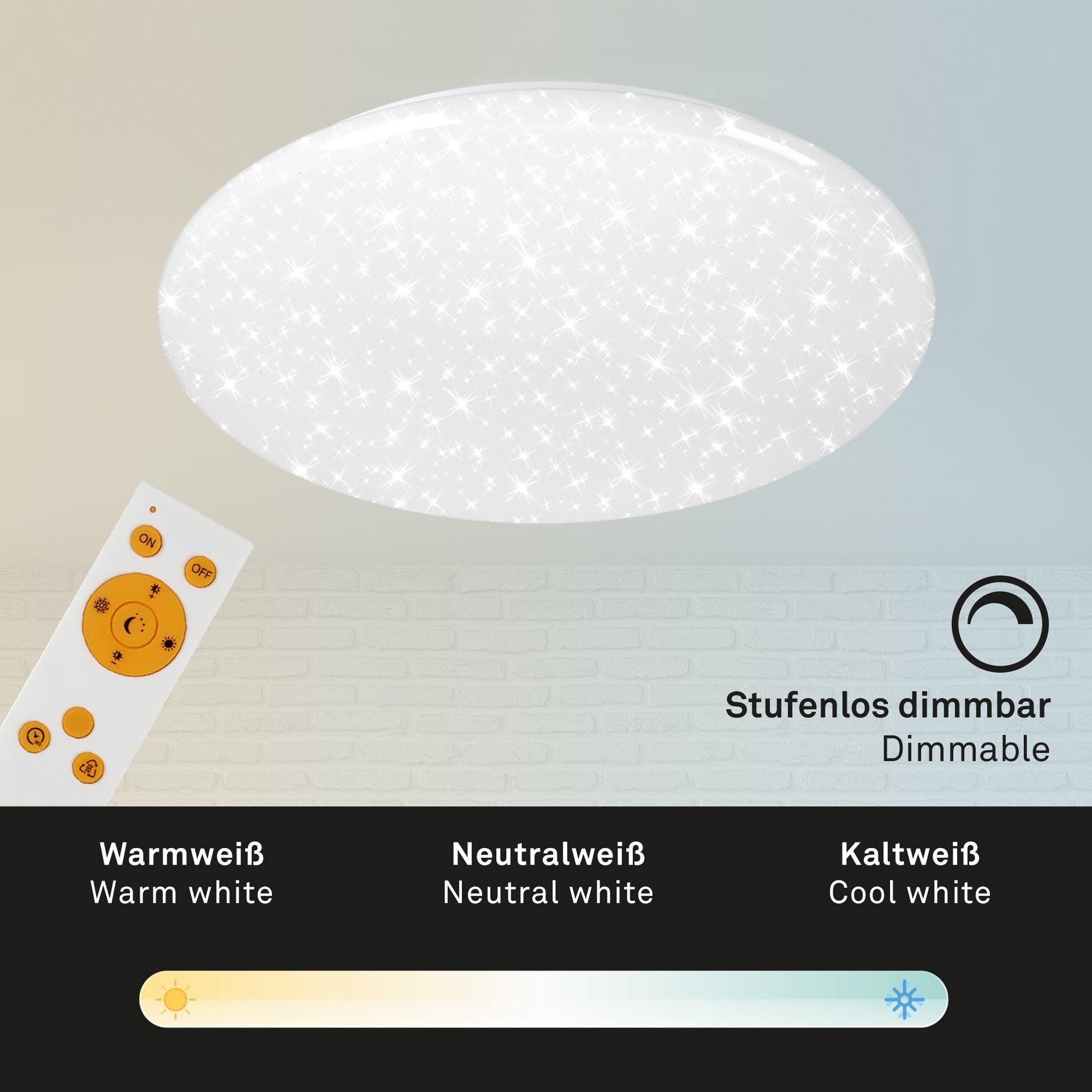 Wand- und Deckenleuchte, Verb