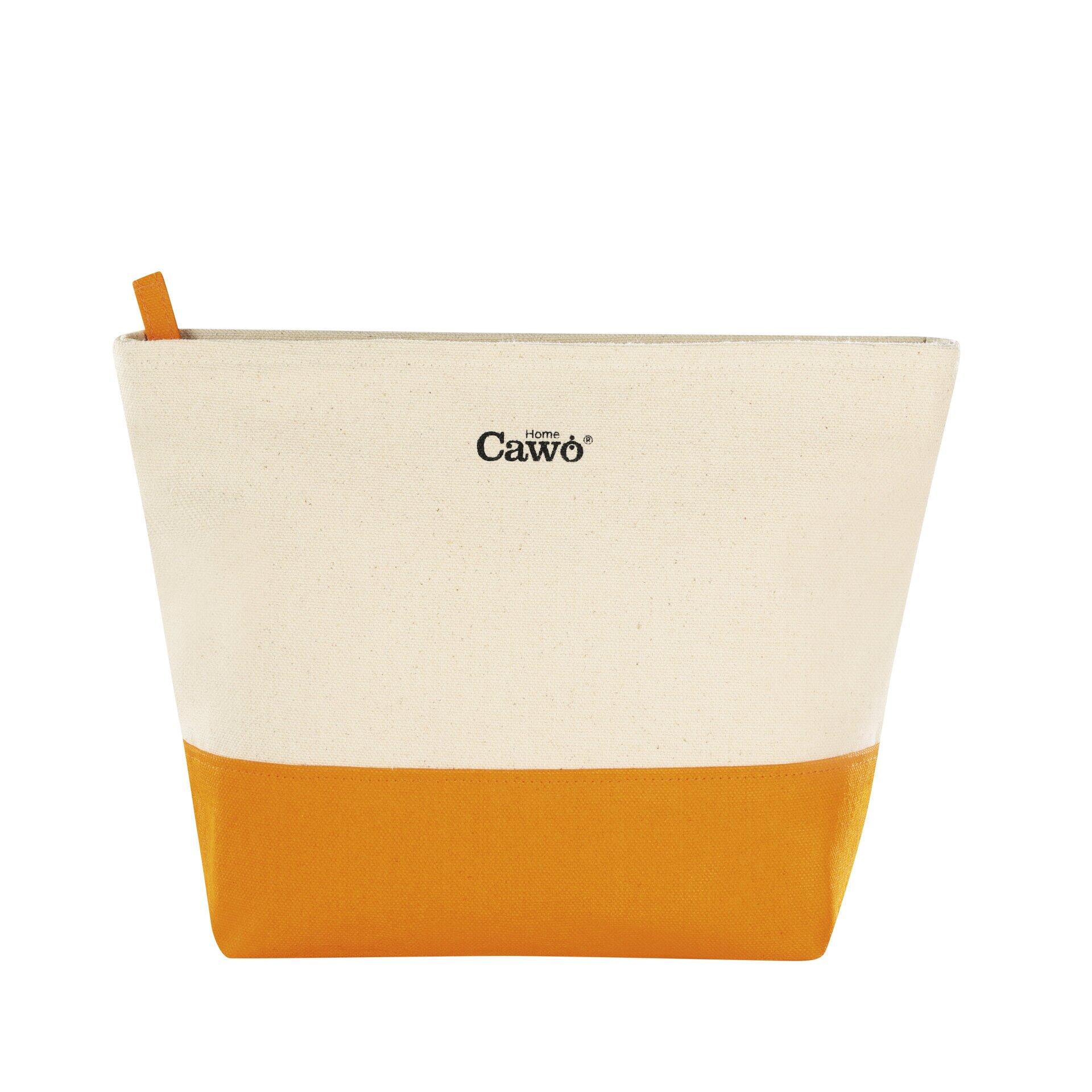 Orangene Cawö Tasche aus Baumwolle mit geradem Schnitt und Tragegriff.