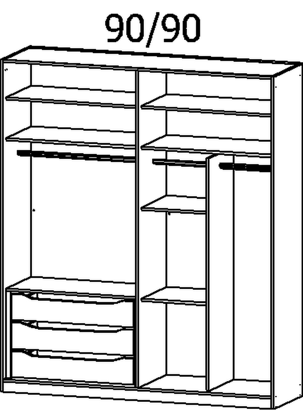 Drehtürenschrank, Alabama