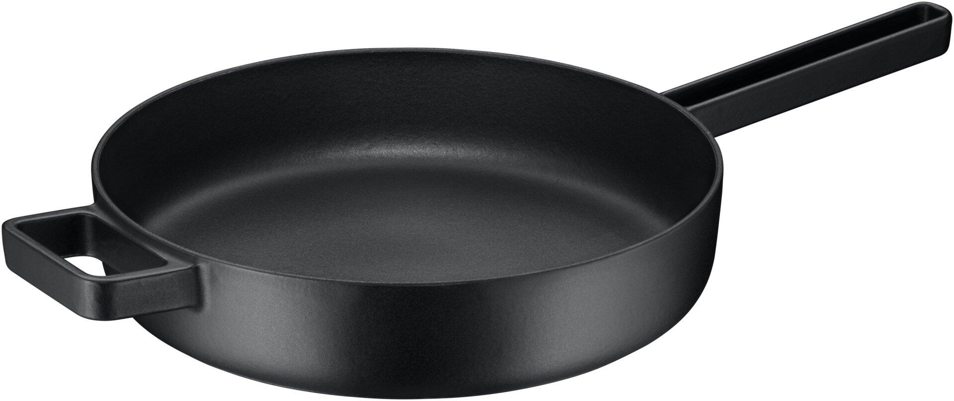WMF Pfanne Flavour, 28 cm, mit rechteckigem Griff und Hängeloch, aus der Vogelperspektive zu sehen.