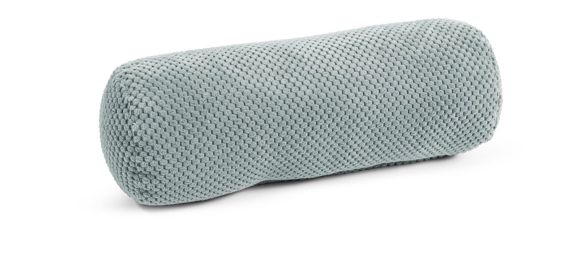 Nackenkissen Comodo mit Wabenmuster und ergonomischer Form zur Stützung des Nackens, detailliert dargestellt mit einer perspektivischen Ansicht.