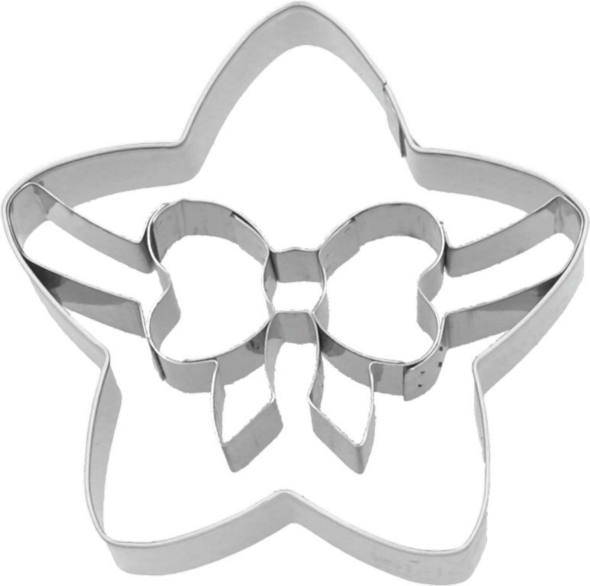 Ausstechform Stern mit Schleife