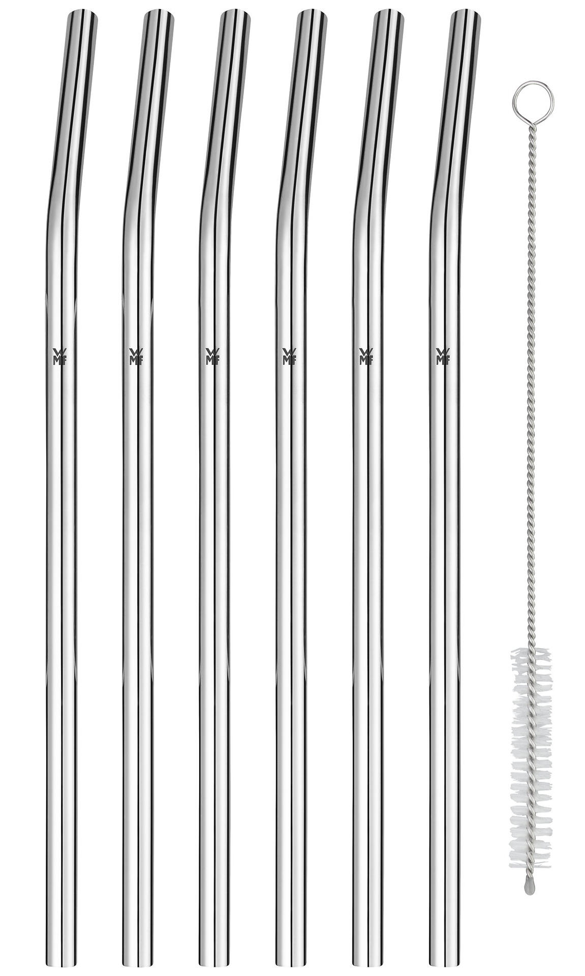 Trinkhalm-Set, Baric – Edelstahlfarben – ca.17,4x25,5x2,5cm