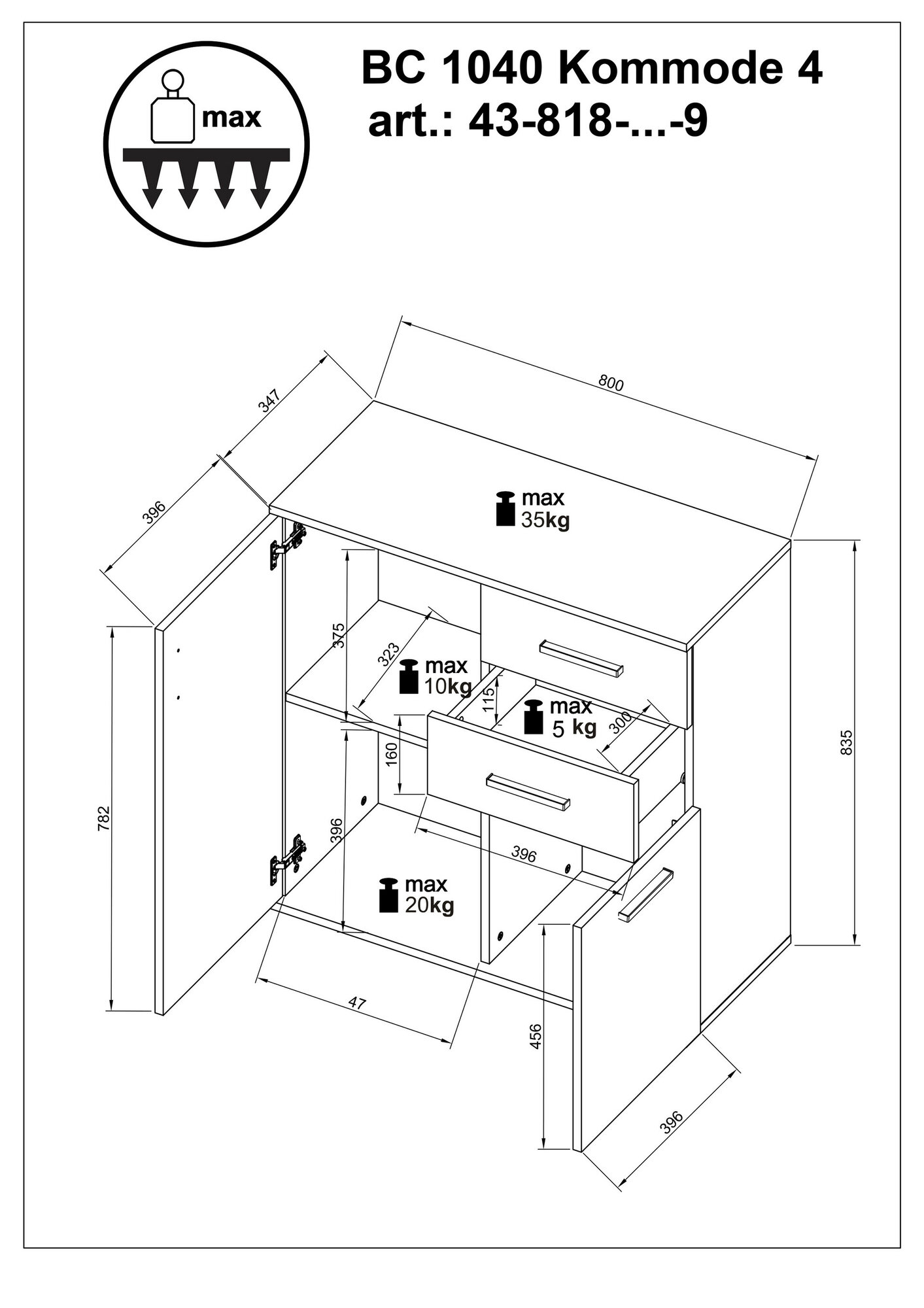 Kommode 4, BC 1040