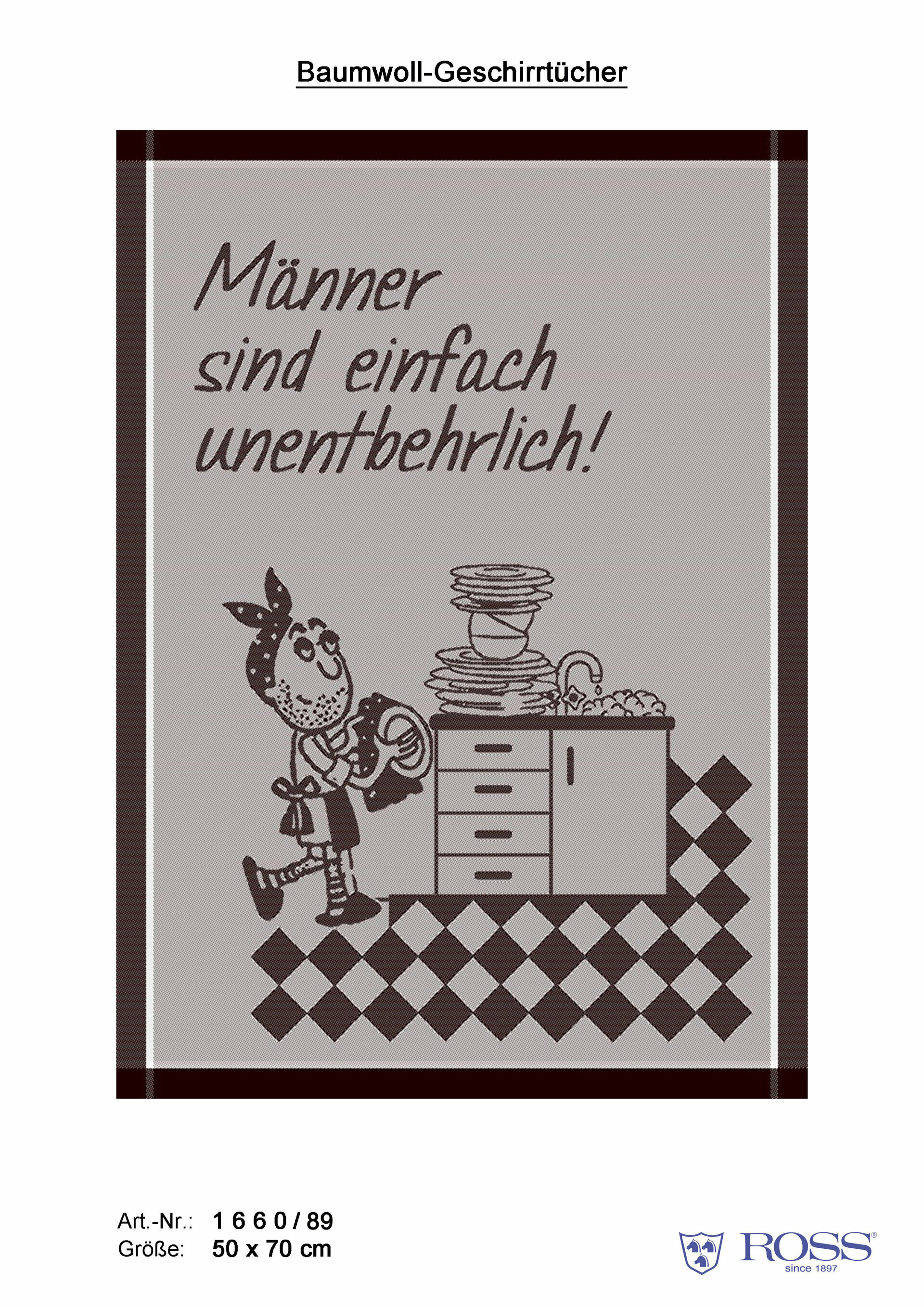 Geschirrtuch, Männer sind einfach unentbehrlich
