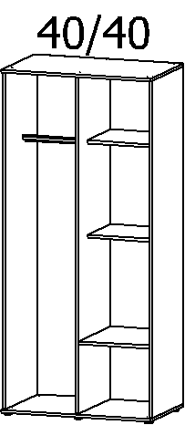 Drehtürenschrank, Twin