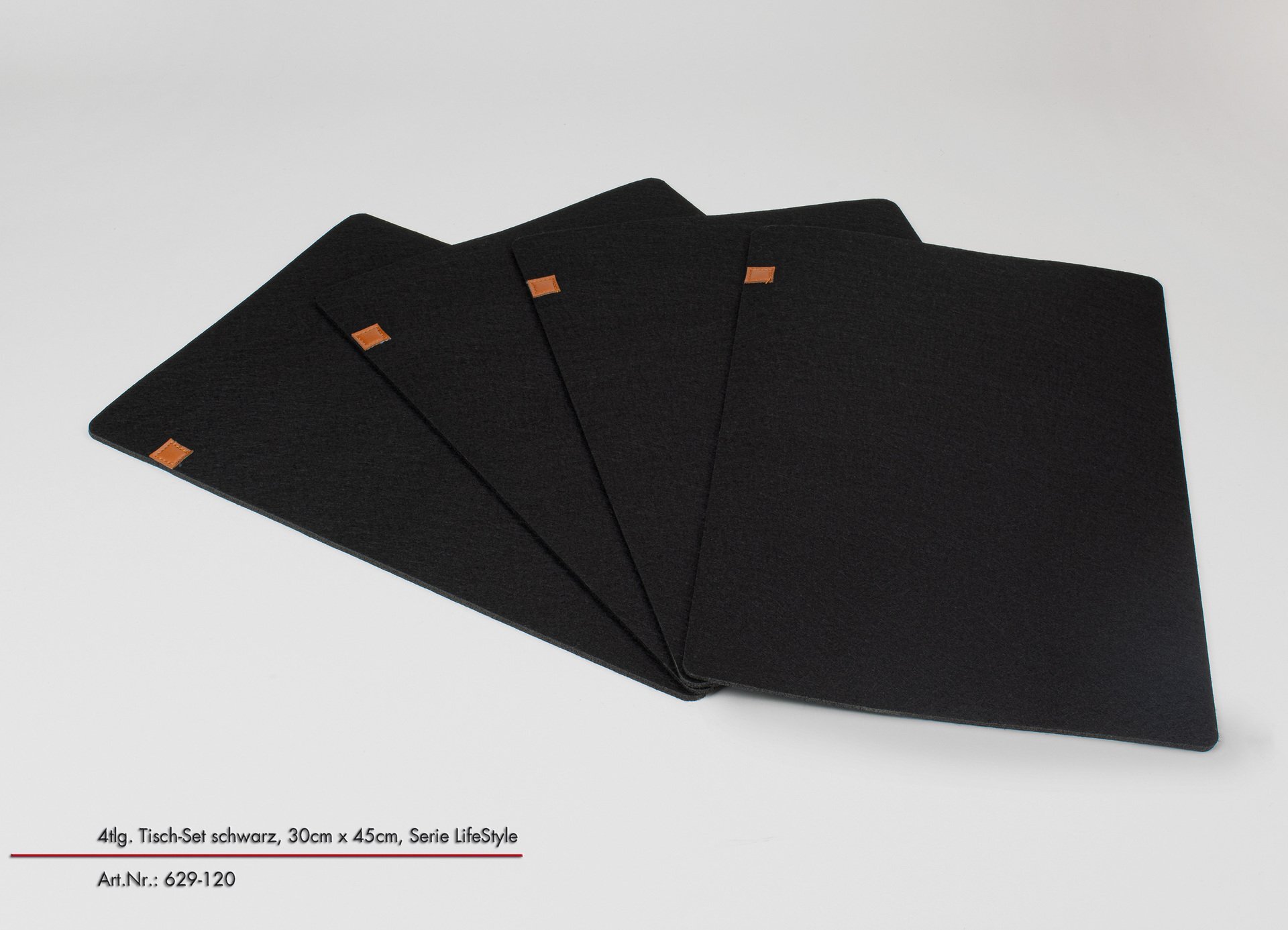 Tisch-Set schwarz,, LifeStyle