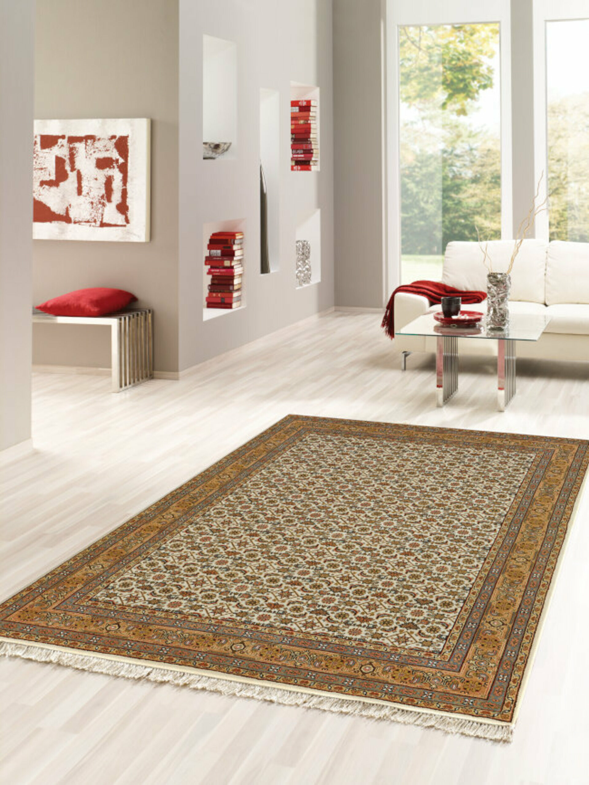 Handknüpfteppich, Benaras Herati