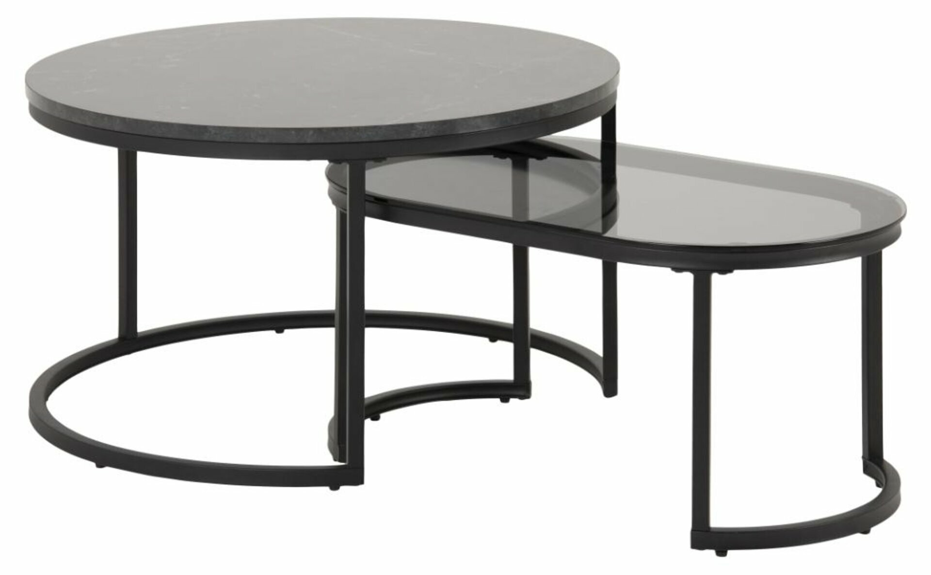 Couchtisch-Set, Spiro oval