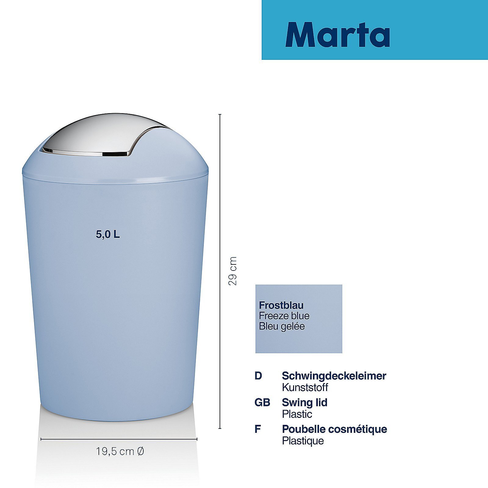 Schwingdeckeleimer, Marta