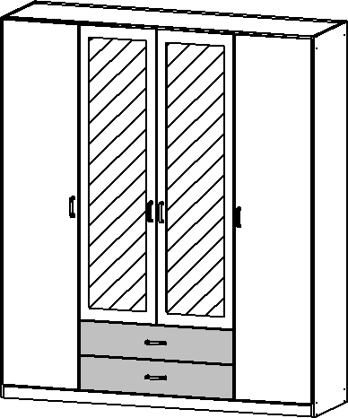 Drehtürenschrank, Gamma