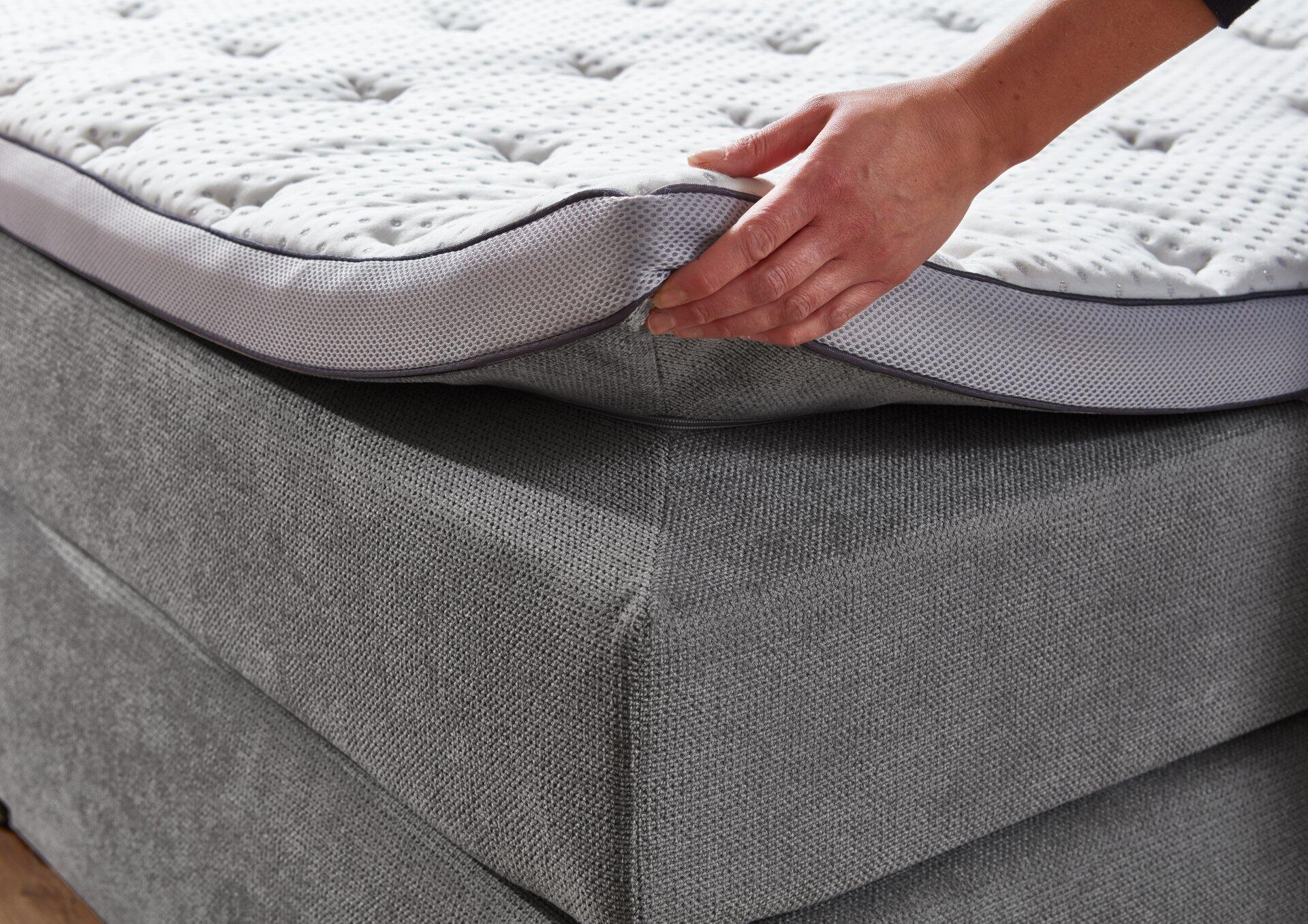 Boxspringbett, Portage BX2110 | Grau | ca. 160x200cm | 379047648000